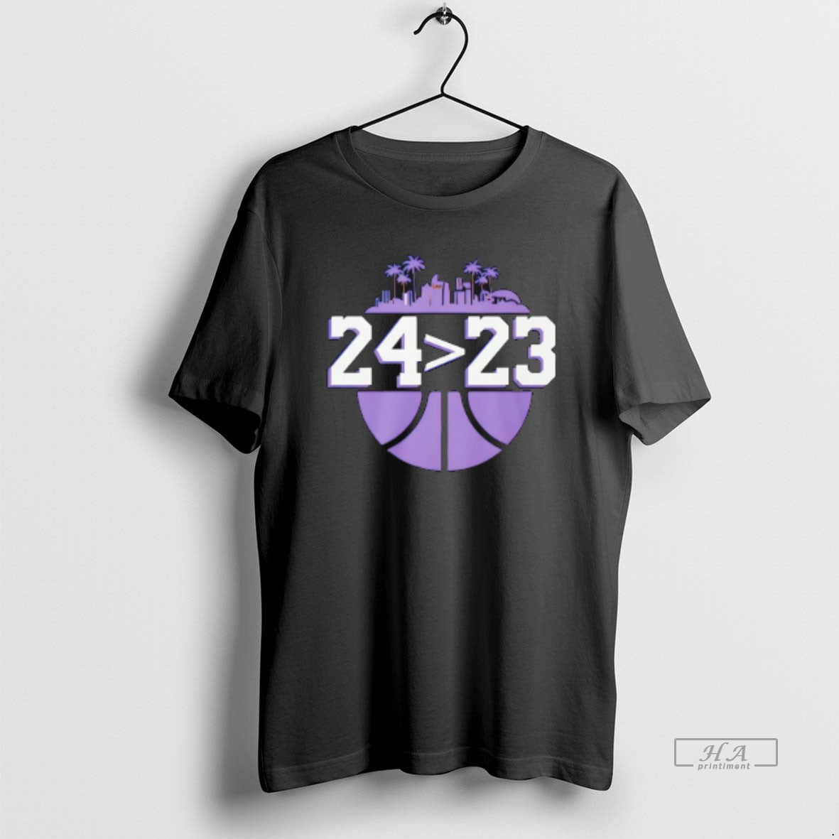Official Los Angeles Lakers Basketball 24 23 City Skyline T-Shirts