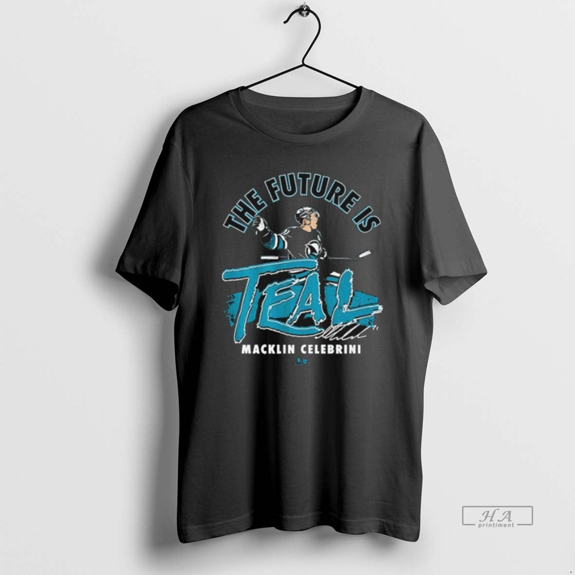 Official Macklin Celebrini Future Is Teal Signature T-Shirts