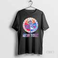 Official New York Rangers New York Mets New York Giants Mashup Logo T-Shirts