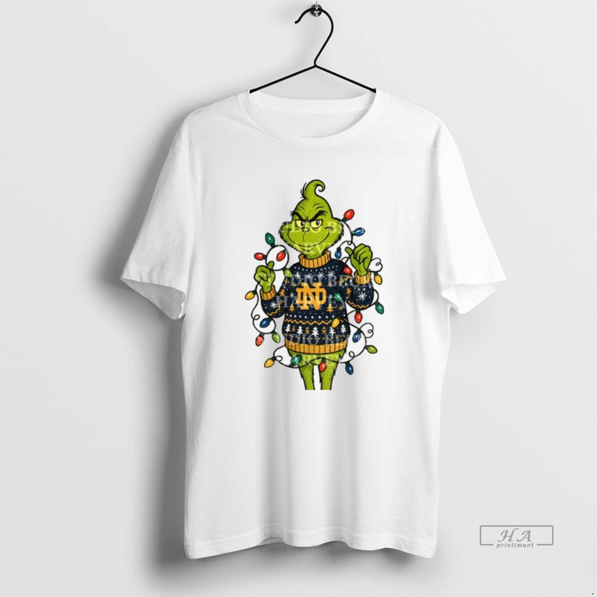Official Notre Dame Grinch Light T-Shirts