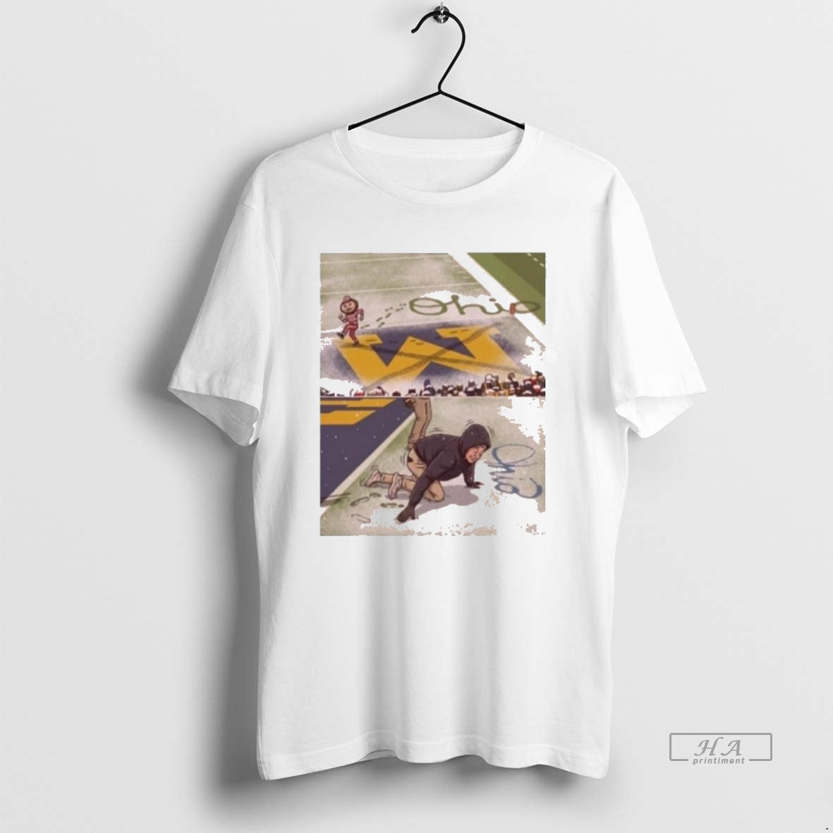 Official Ohio State Brutus Crossing Out M Snow T-Shirts