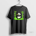 Official Panda Holding Camera Cartoon Black T-Shirts