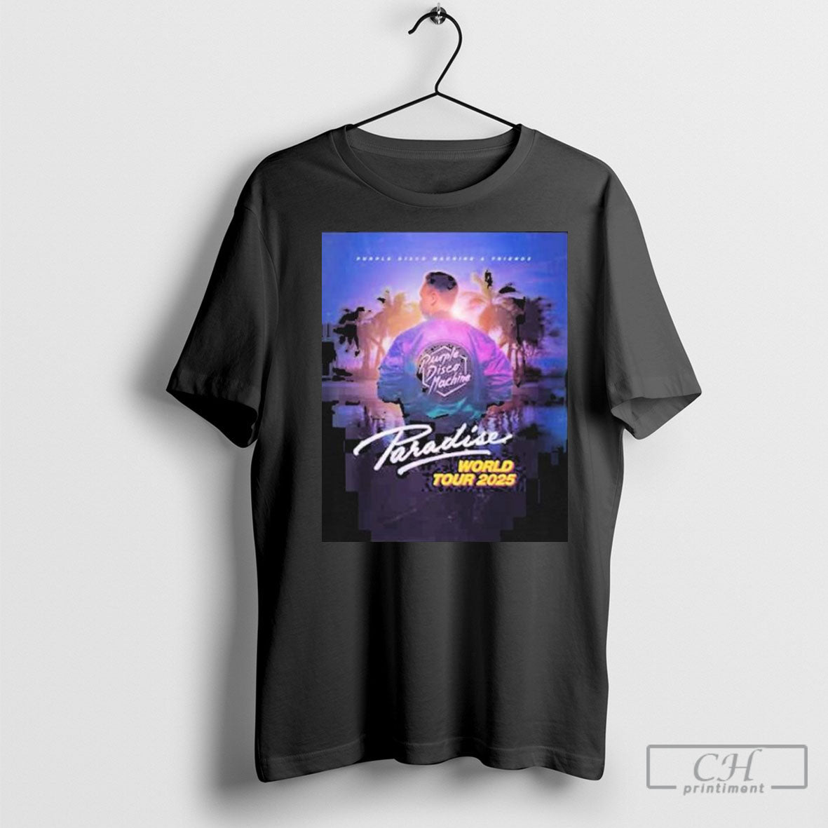 Official Purple Disco Machine And Friends Paradise World Tour 2025 Dates T Shirt
