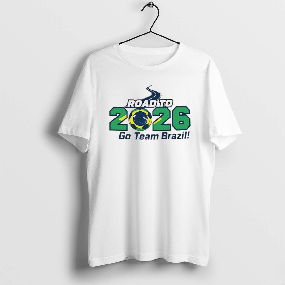 Official Road 2026 Go Team Brazil Fan Gear Soccer T-Shirts