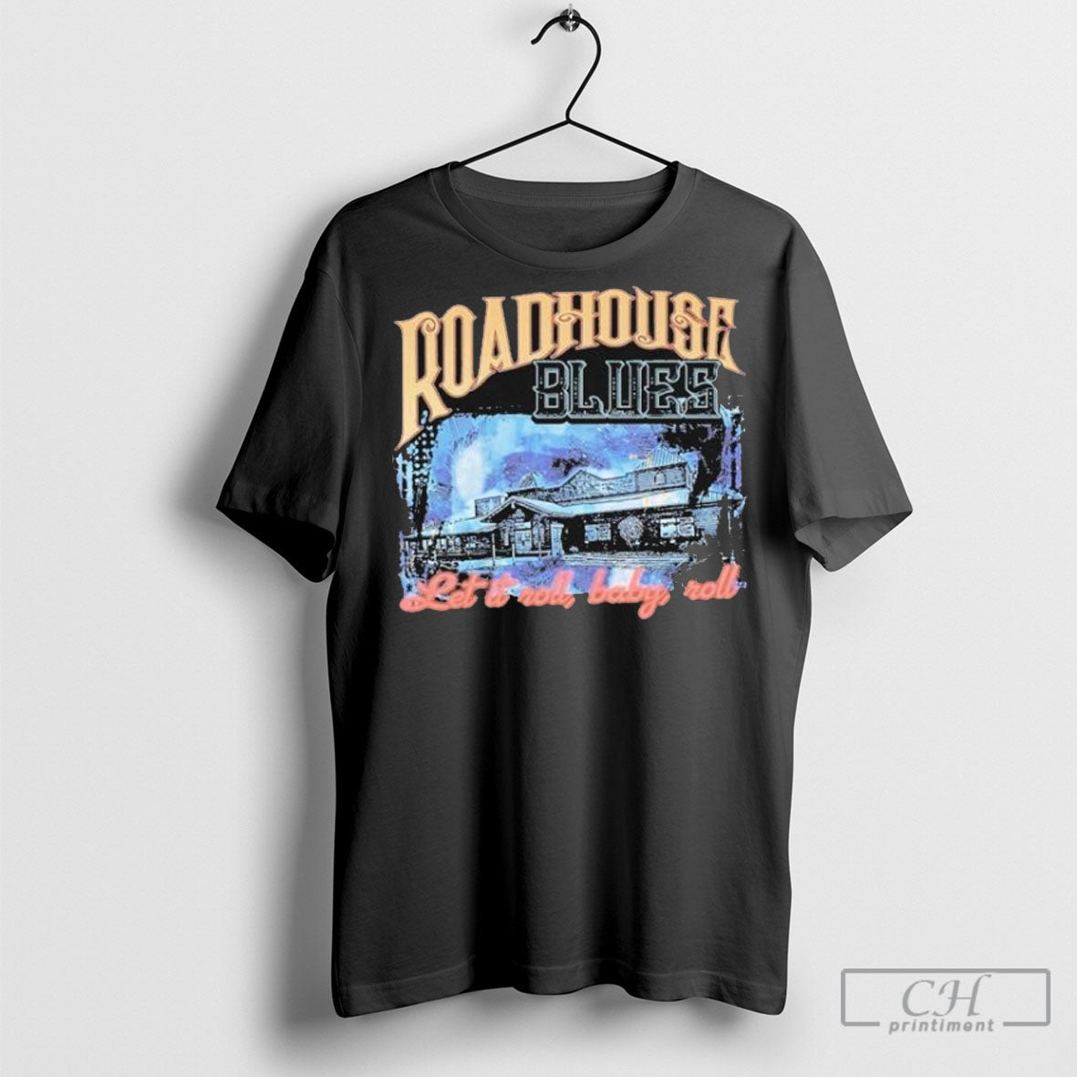 Official The Doors Roadhouse Blues Let It Roll Baby Roll T Shirt Poster