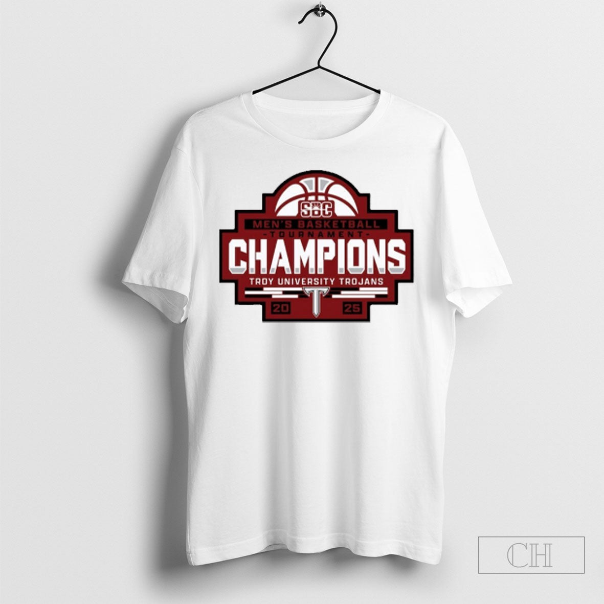 Official Troy University Trojans Blue 84 Unisex 2025 Sun Belt Mens Basketball Conference Tournament Champions