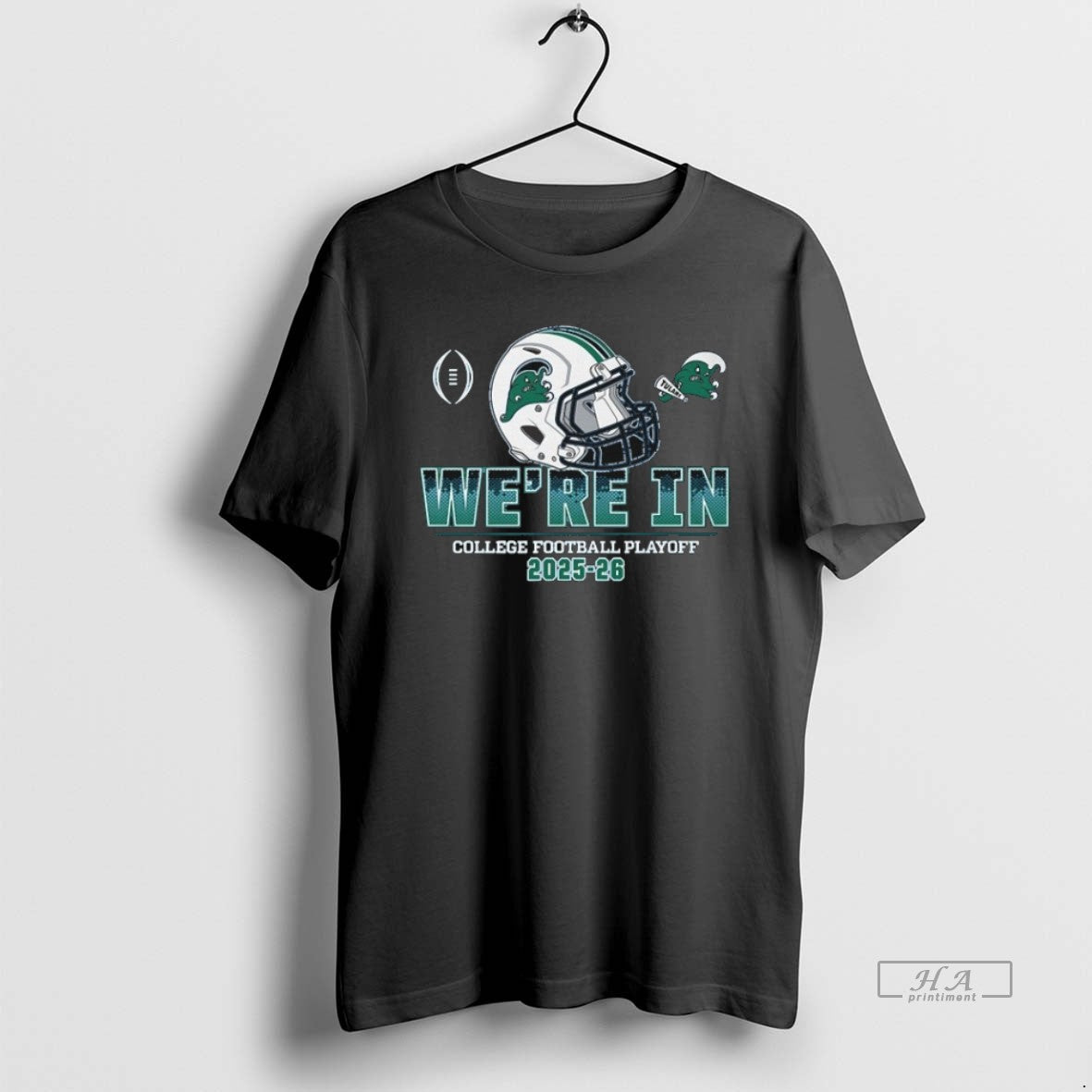 Official Tulane Green Wave College Football Playoff Were 2025 2026 Helmet T-Shirts