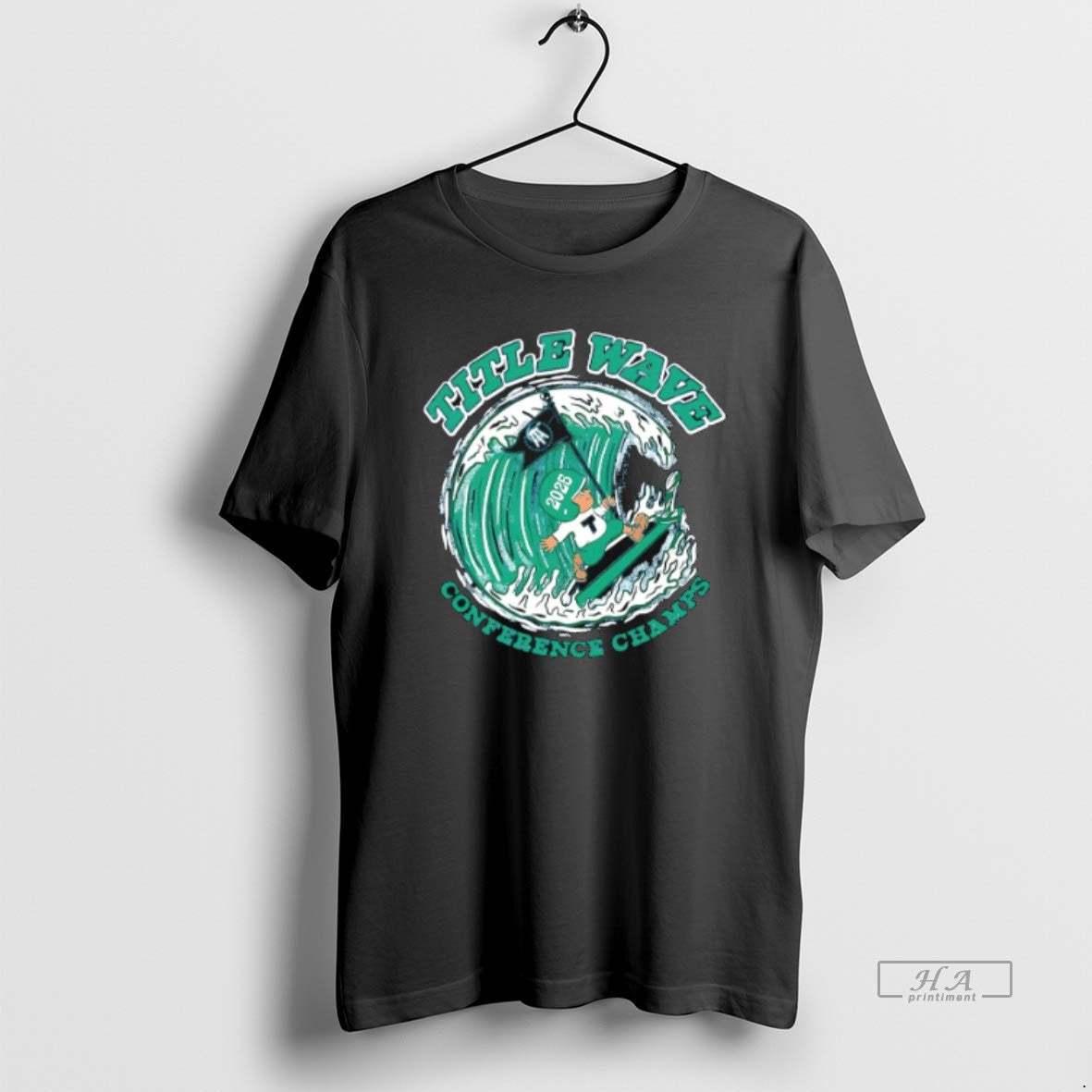 Official Tulane Green Wave Title Wave 2025 Conference Champions T-Shirts