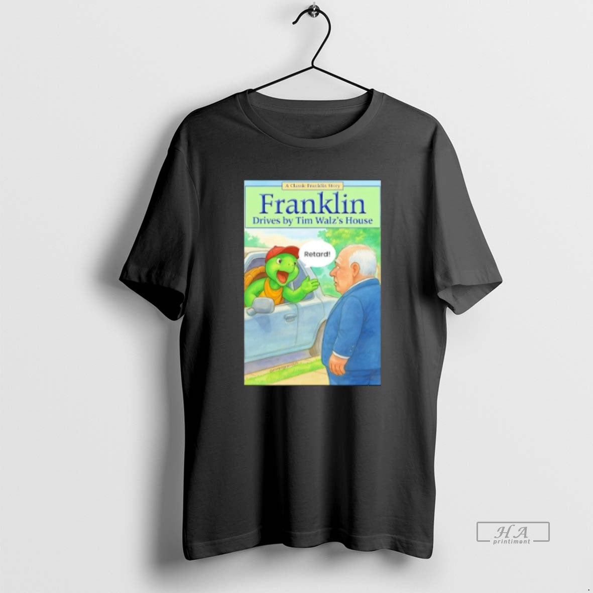 Official Turtle Franklin Drives Tim Walzs House Pete Hegseth Meme T-Shirts