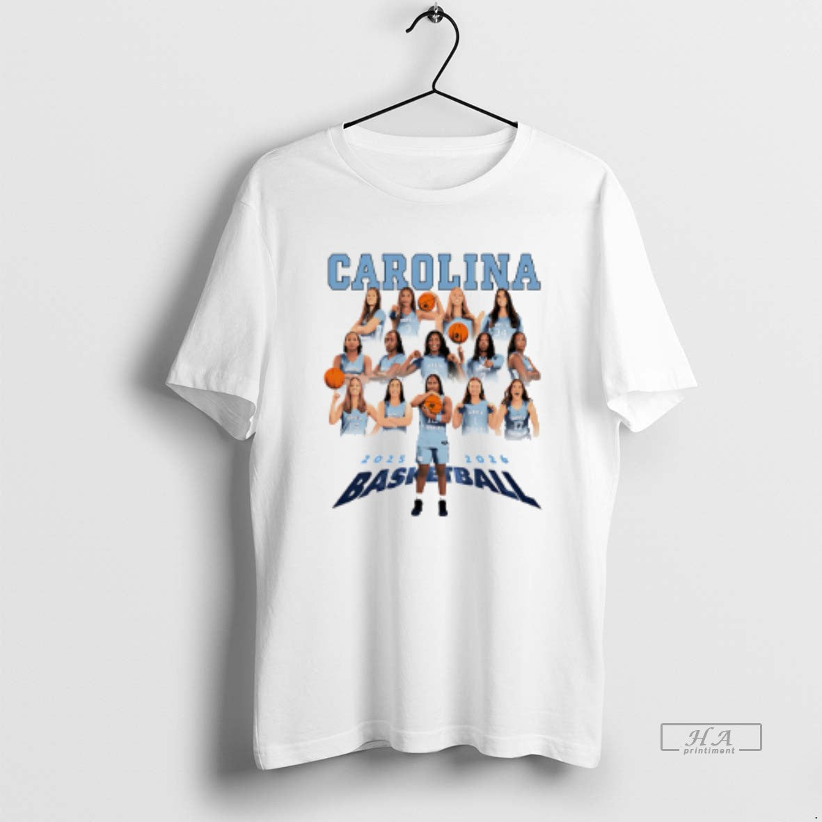 Official Unc Basketball 2025 2026 Team Collage T-Shirts