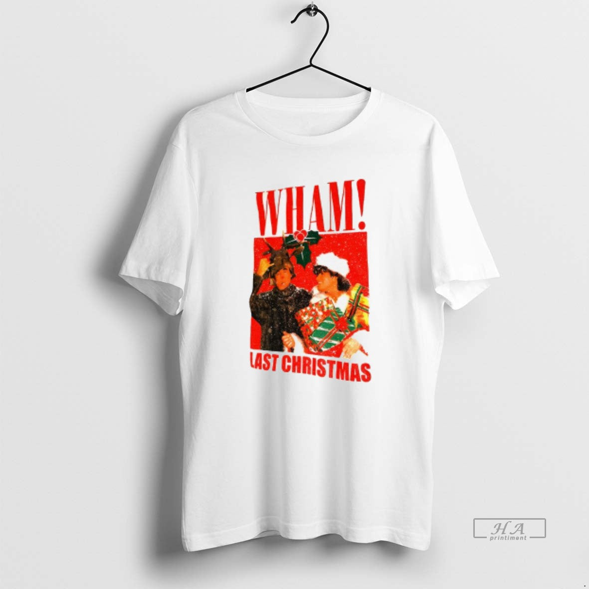 Official Wham Band Santa Claus Last Vintage T-Shirts