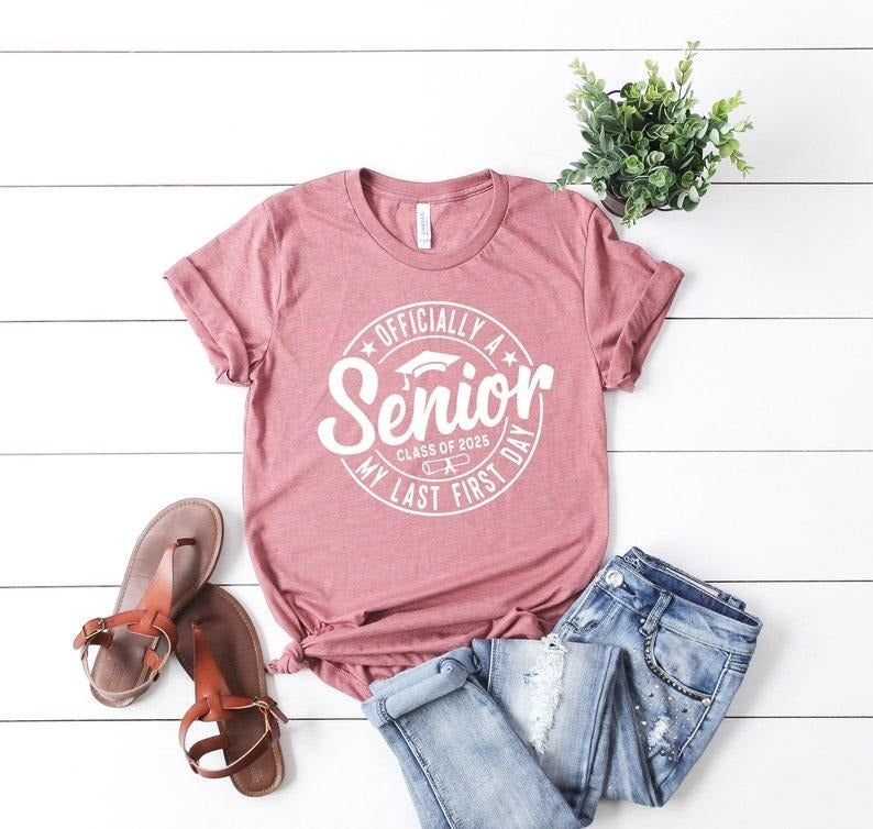 Officially Senior Class 2025 Shirt Last First Day 2025 My Last First Day Back School Shirt Our Final Chapter Graduation Shirt T-Shirts
