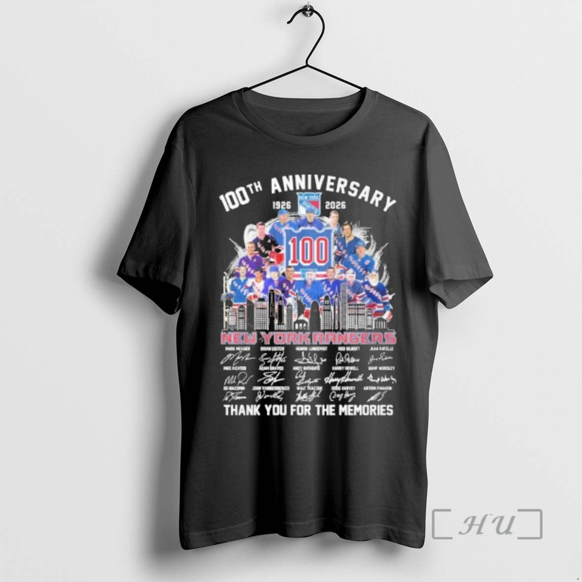 Officials 100th Anniversary 1926 2026 New York Rangers Team Hockey Signatures Premium T Shirts Sweater