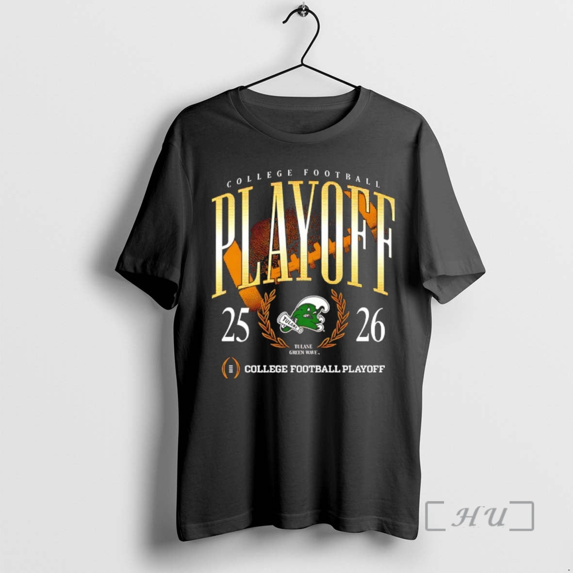 Officials 2025 2026 College Football Playoff Tulane Green Wave Crest T-Shirts