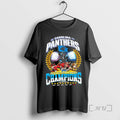 Officials 2025 Carolina Panthers Win Nfc South Champions Mascot Football T-Shirts