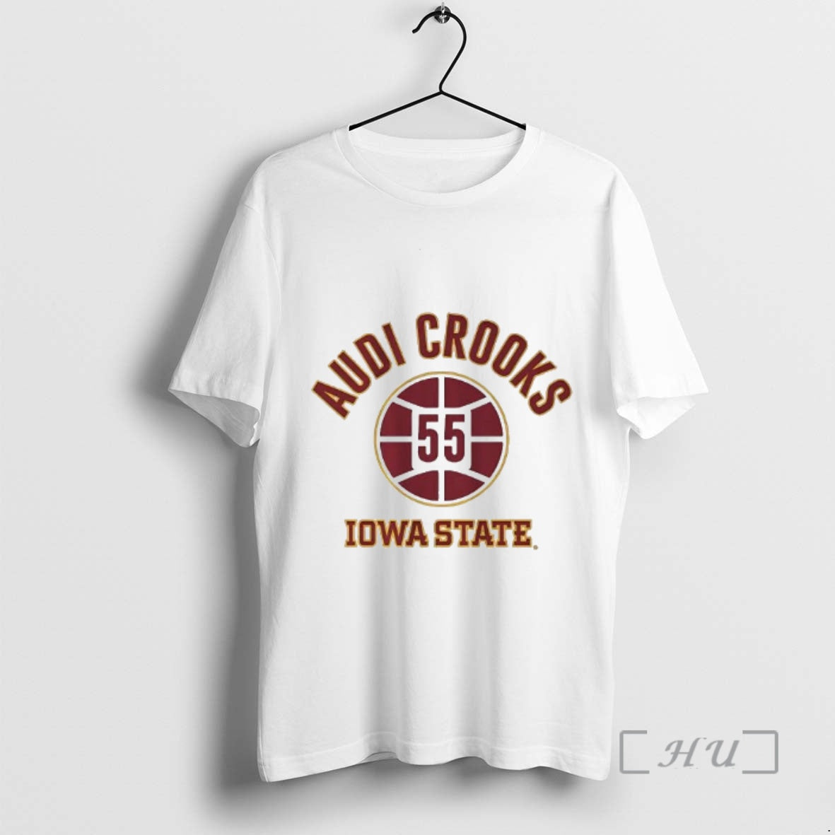 Officials Audi Crooks Name Number Hoops Iowa State Cyclones T-Shirts