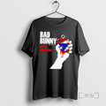 Officials Bad Bunny American Idiot Puerto Rico Flag Grenade Hand T-Shirts