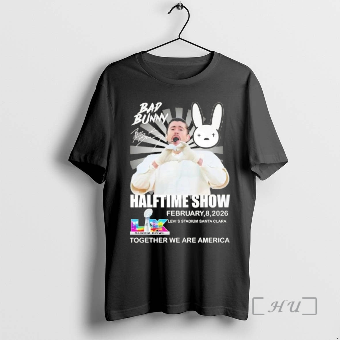 Officials Bad Bunny Halftime Show February 8 2026 Levis Stadium Santa Clara T-Shirts