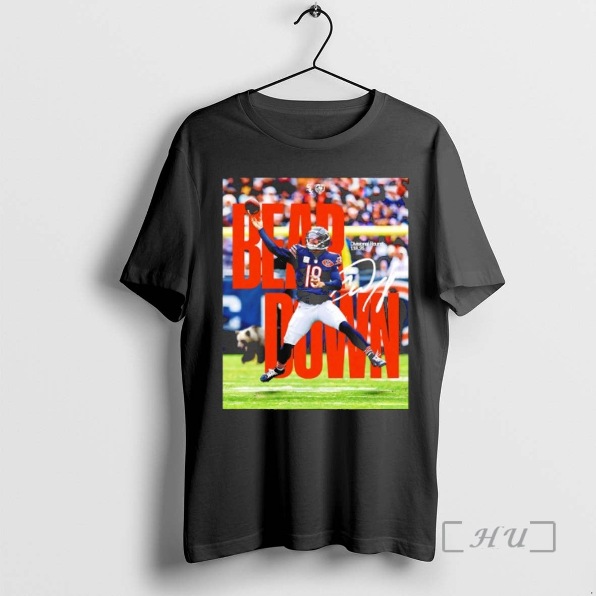 Officials Bear Down Caleb Williams Divisional Round 2026 Signature T-Shirts