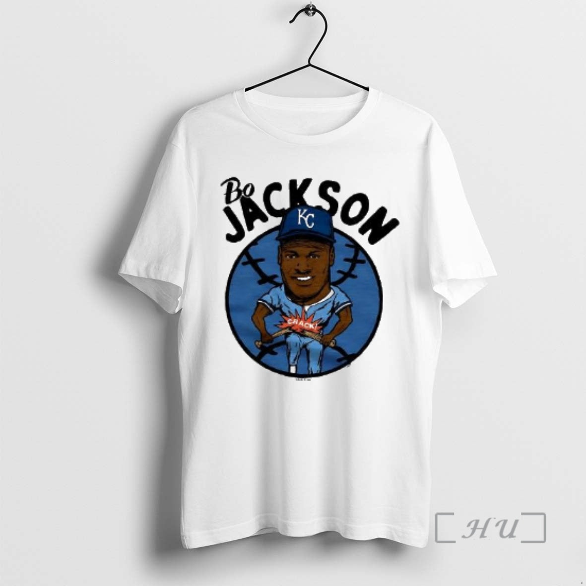 Officials Bo Jackson Kansas City Royal Baseball Caricatures Woman T-Shirts