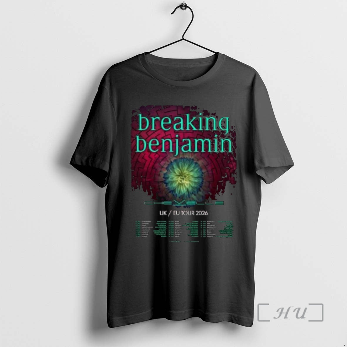 Officials Breaking Benjamin Uk Europe Tour 2026 Circle Black T-Shirts
