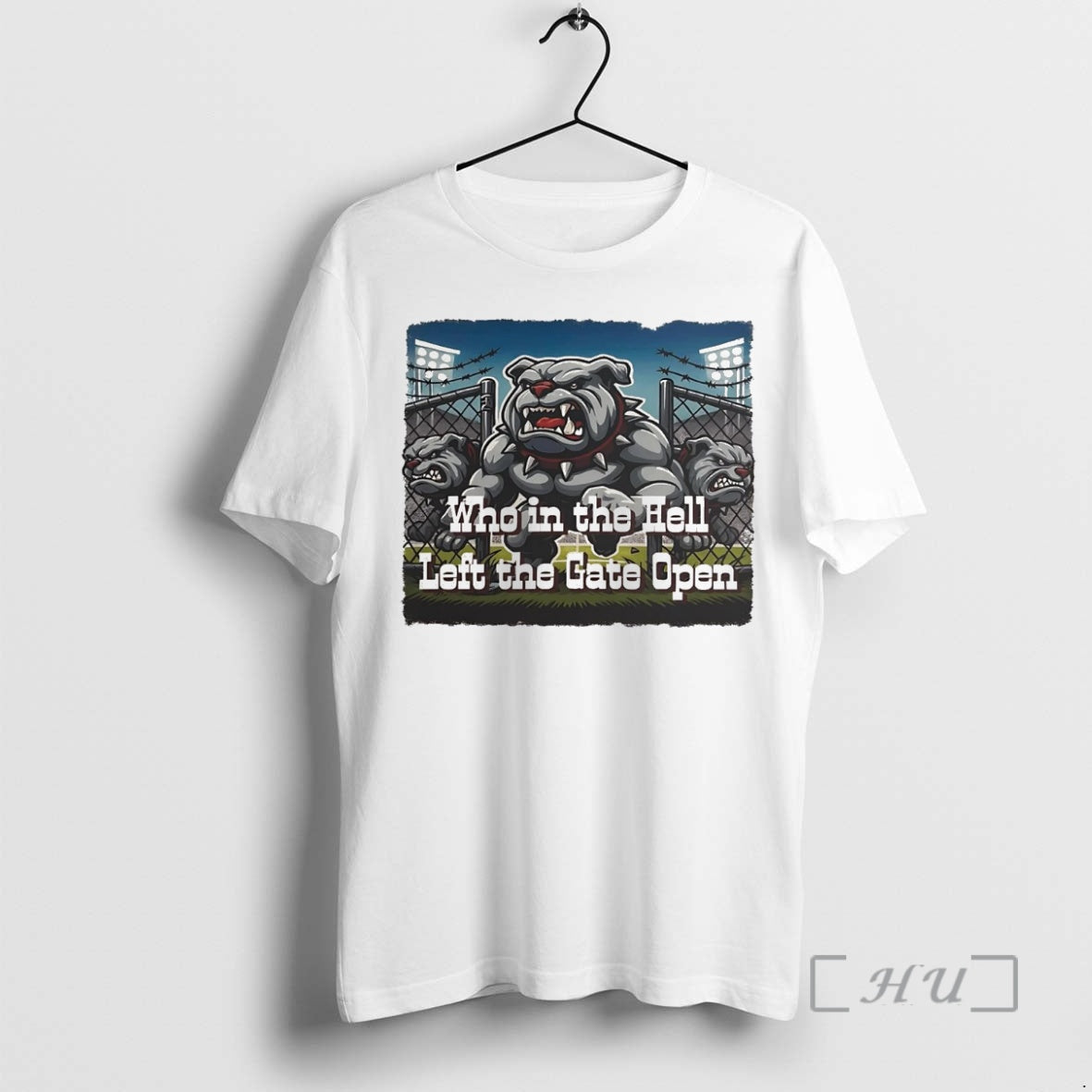 Officials Bulldogs Baseball Who Hell Left Gate Open T-Shirts