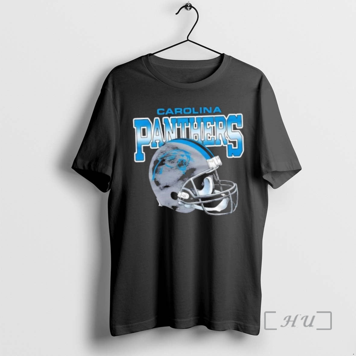 Officials Carolina Panthers Gradient Football Helmet T-Shirts