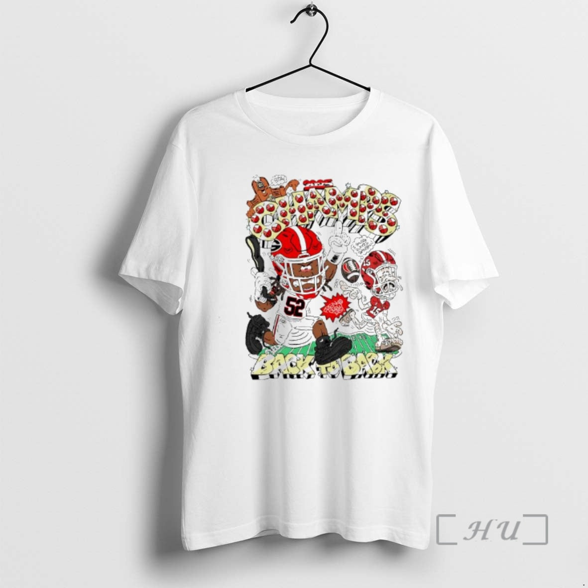 Officials Champs Georgia Bulldogs Football Teams Back Back T-Shirts