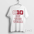 Officials Cignetti Coach Year 2025 Indiana Football Cig Ten Logo T-Shirts