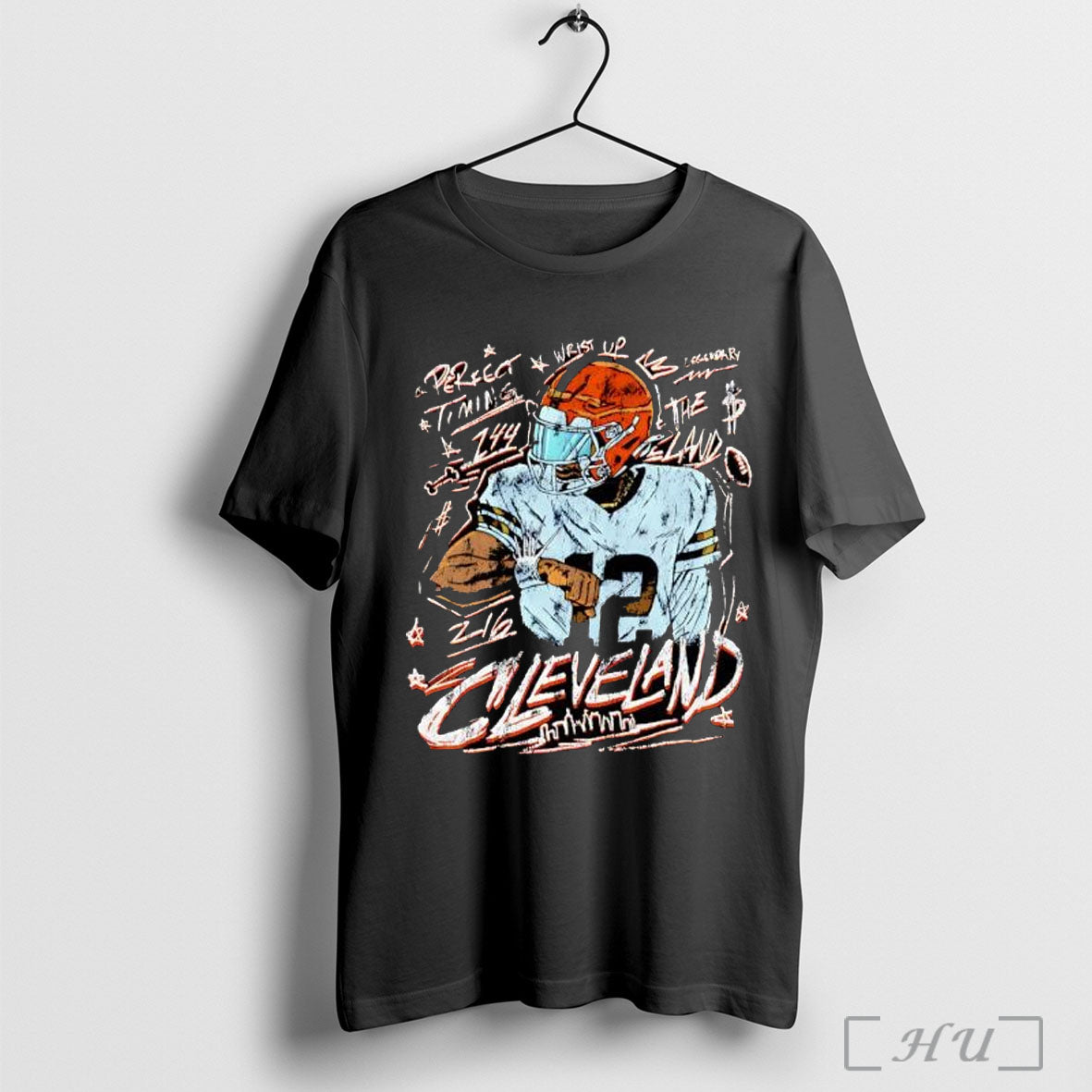 Officials Cleveland Football Perfect Timing The Land Retro Shirt Sweater Longsleeve And V Neck