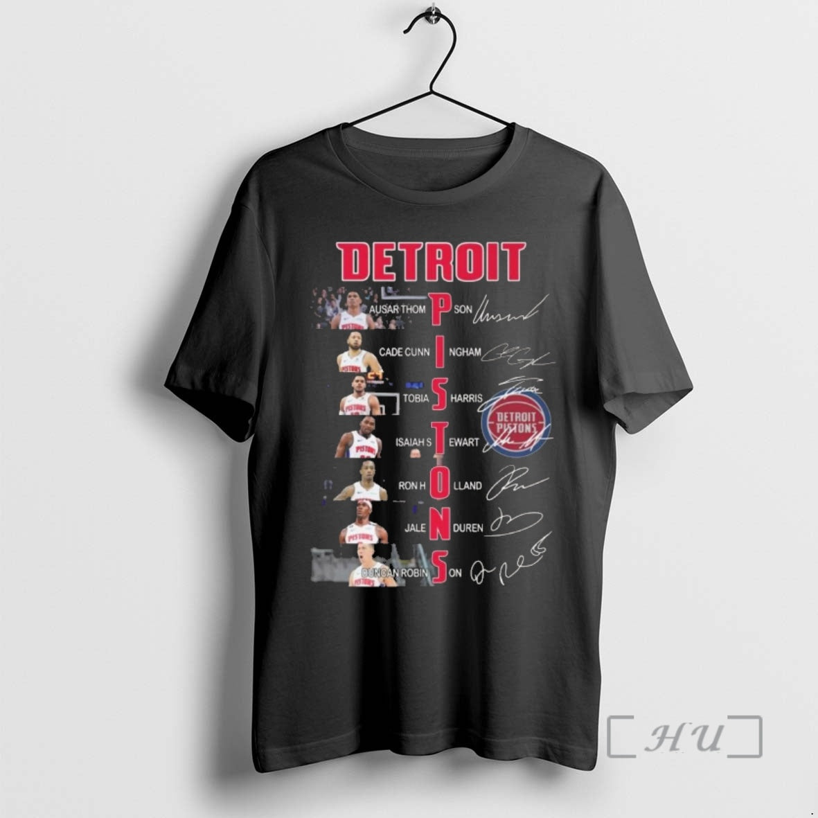 Officials Detroit Pistons Basketball Names Players Signatures 2026 T-Shirts