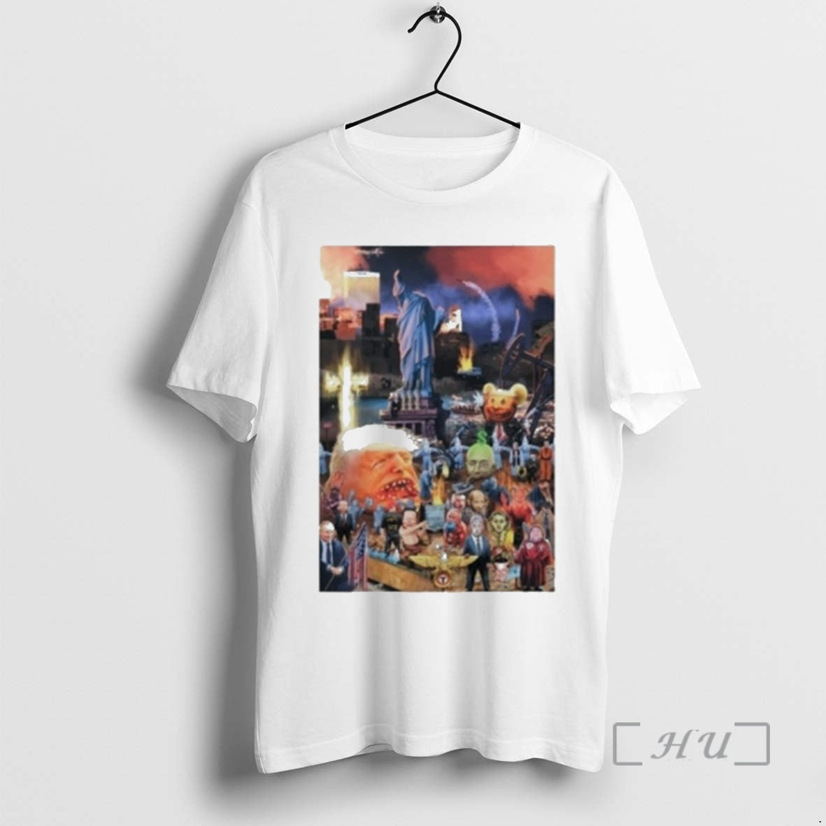 Officials End Empire Dystopian Political Collage T-Shirts