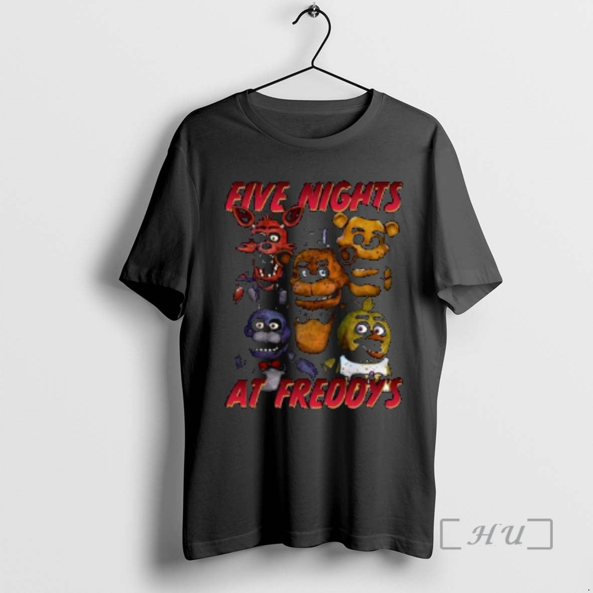 Officials Five Nights Freddys Circle Black T-Shirts