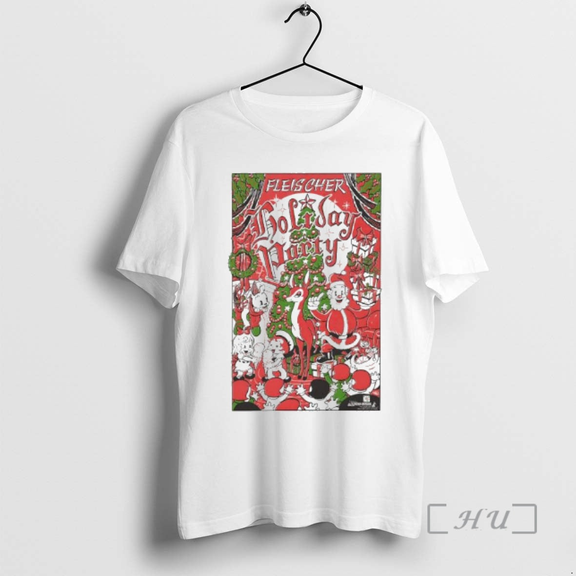 Officials Fleischer Party Rudolph Red Nosed Reindeer Santa T-Shirts