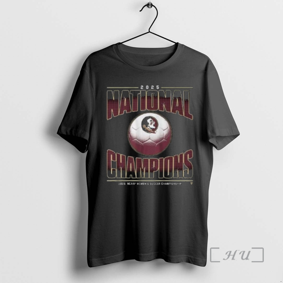 Officials Fsu Soccer 2025 National Champions Circle Black T-Shirts