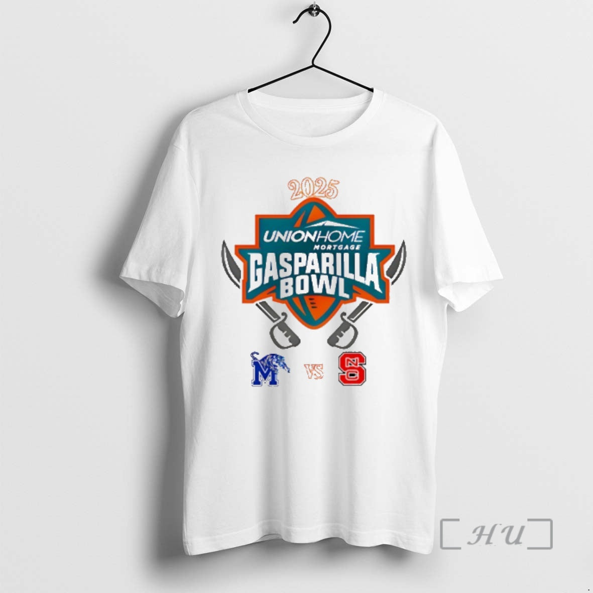 Officials Gasparilla Bowl 2025 Memphis Vs Nc State T-Shirts