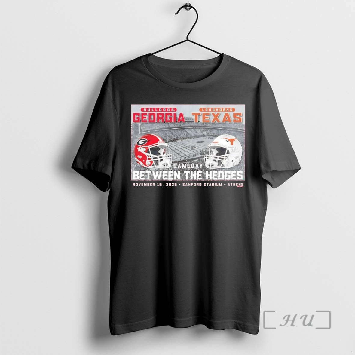 Officials Georgia Bulldogs Vs Texas Longhorns 2025 Gameday Between Hedges Chriast T-Shirts