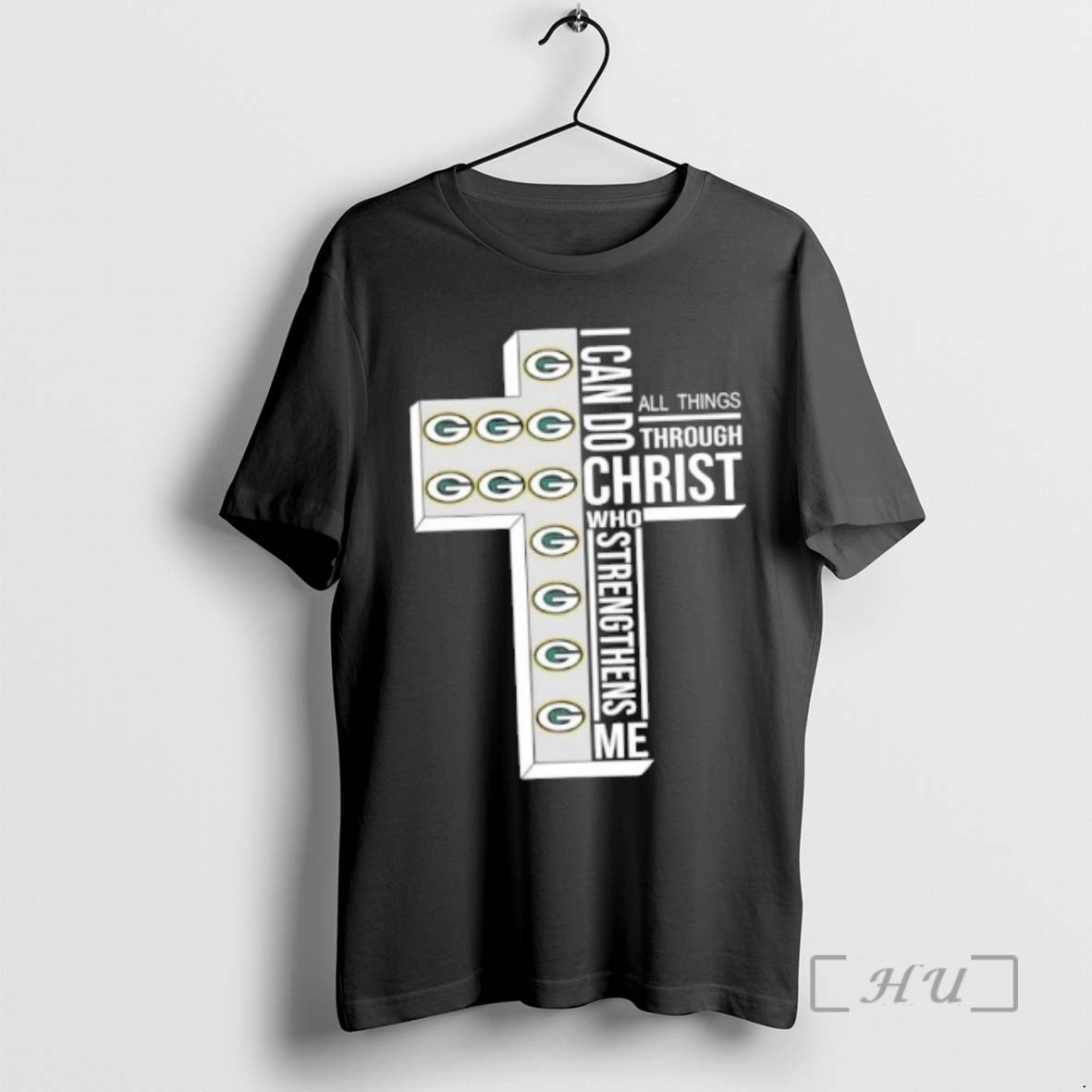 Officials Green Bay Packers Football X I Can Do All Things Through Christ Who Strengthens T-Shirts