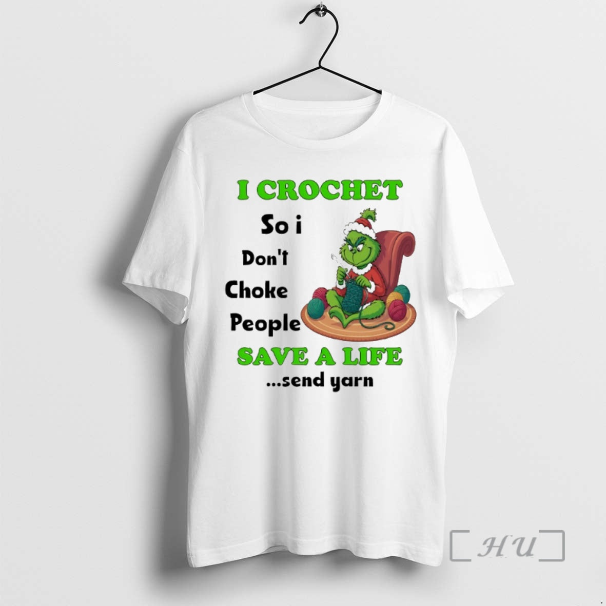 Officials Grinch I Crochet So I Dont Choke People Save Life Chirstmas 2025 T-Shirts