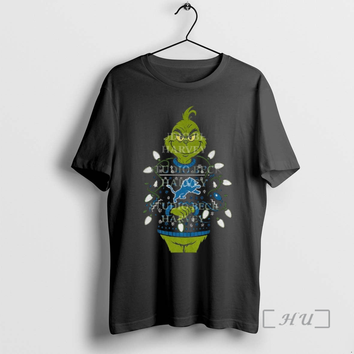 Officials Grinch Santa Detroit Lions Football 2025 T-Shirts
