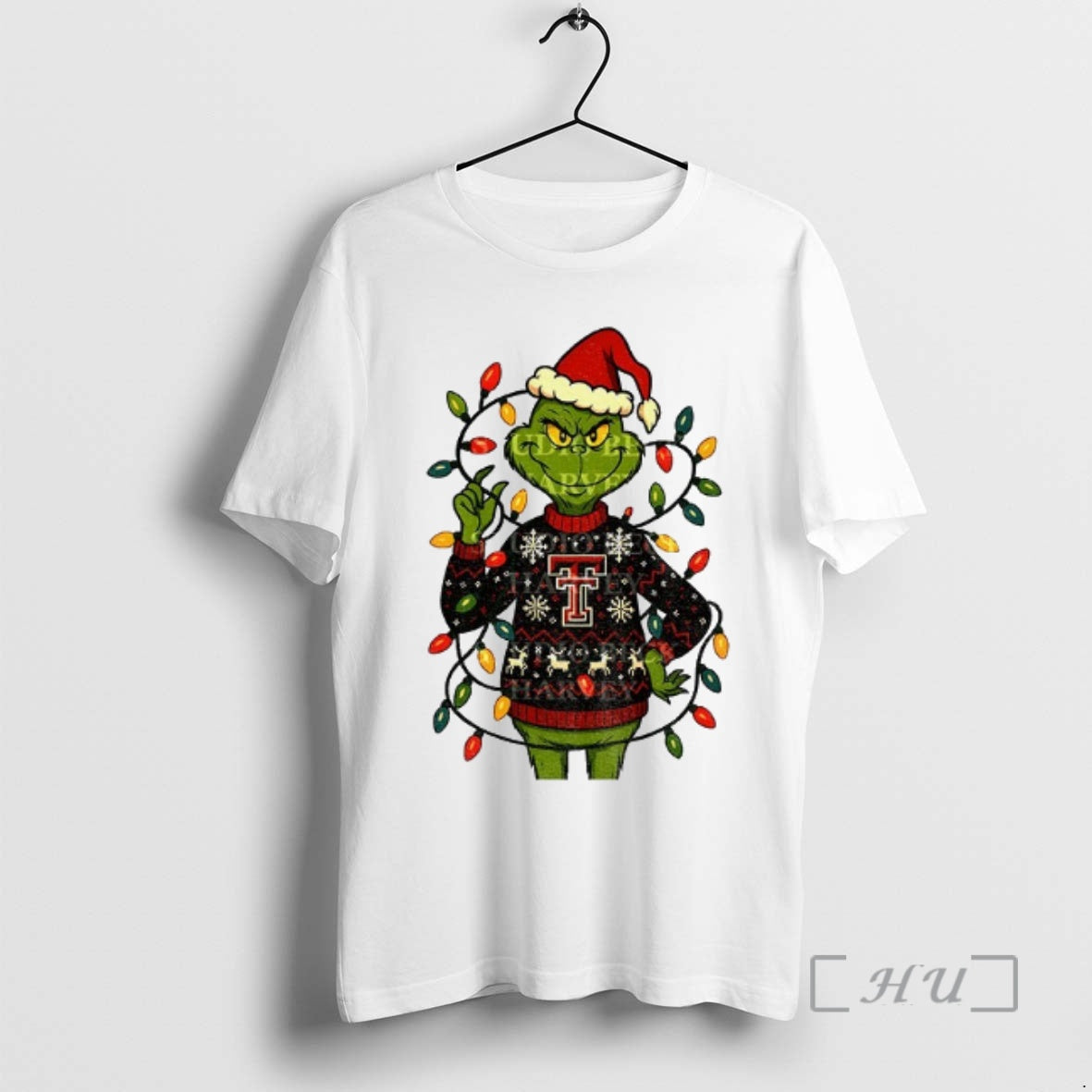 Officials Grinch Santa Hat Texas Tech Red Raiders Football 2025 T-Shirts