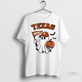 Officials Halloween Ghost Texas Longhorns Football Flag Pumpkin Ladies T Shirts