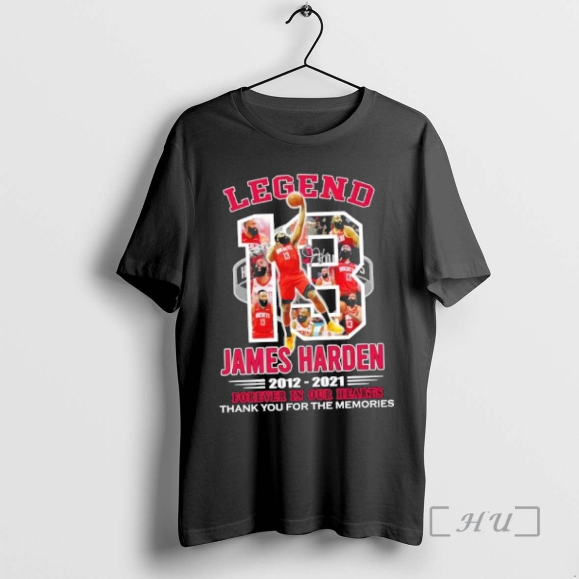 Officials Houston Rockets Legend James Harden 2012 2021 Forever Our Hearts Signature T-Shirts