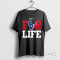 Officials Houston Texans Life I Bleed Blue Red 2 Sided T-Shirts