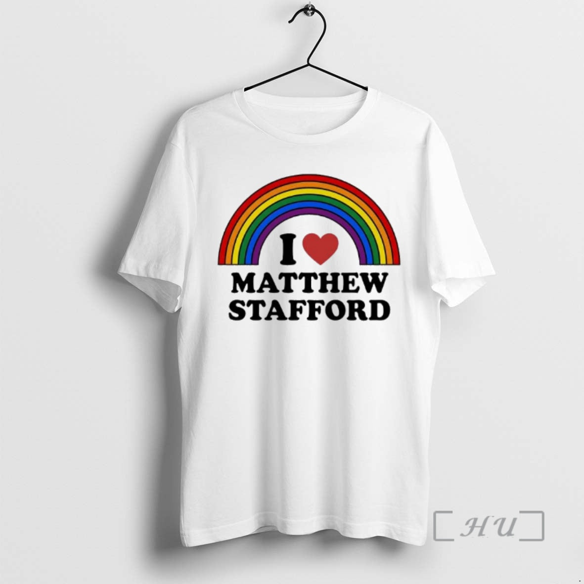 Officials I Love Matthew Stafford Rainbow T-Shirts