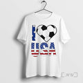 Officials I Love Usa Soccer Usa Flag T-Shirts