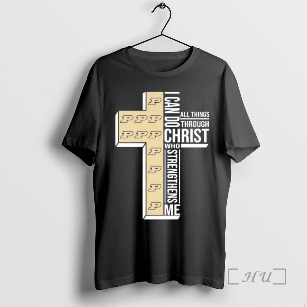 Officials I Can Do All Things Through Christ Who Strengthens Me Purdue Boilermakers Basketball Cross T-Shirts