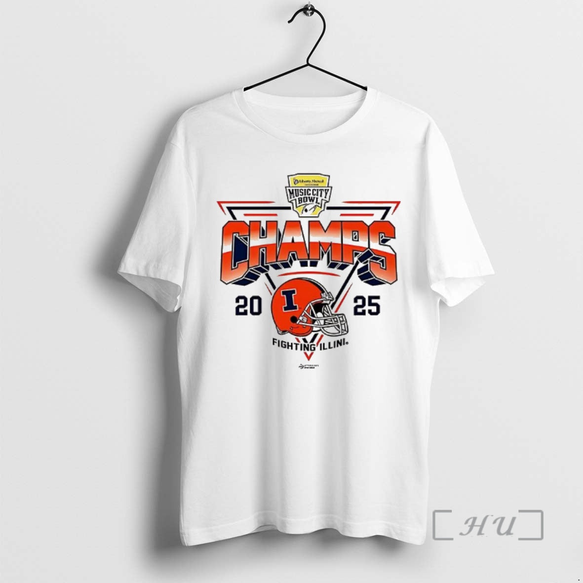 Officials Illinois Fighting Illini 2025 Music City Bowl Champions T-Shirts