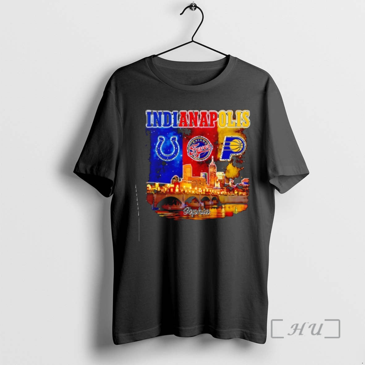 Officials Indianapolis City Skyline Indianapolis Colts Indiana Fever Indiana Pacers Logos T-Shirts