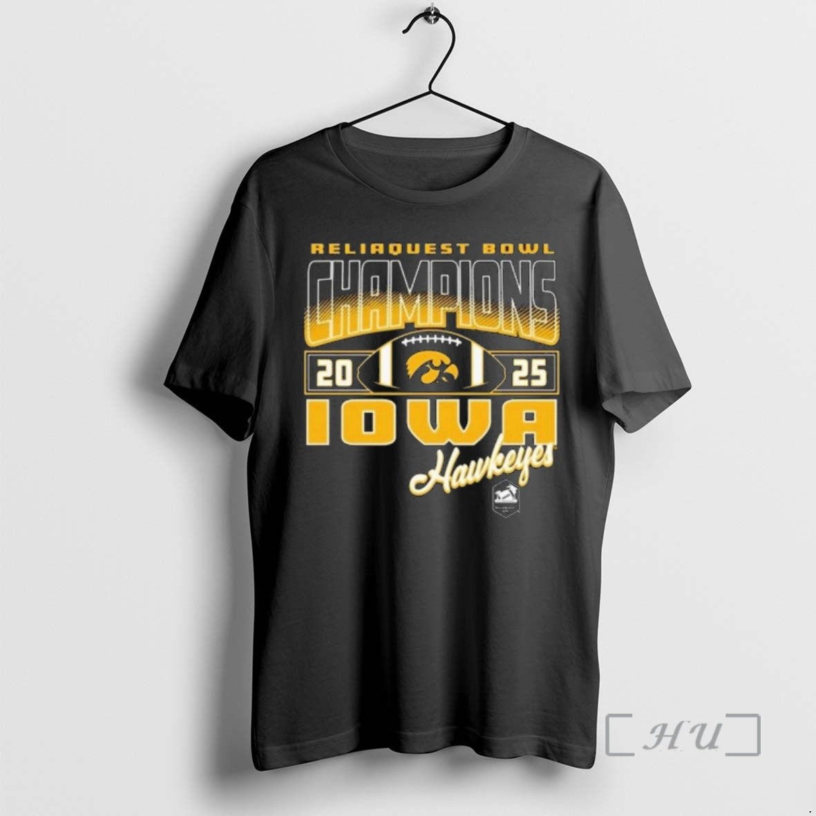 Officials Iowa Hawkeyes 2025 Reliaquest Bowl Champions Logo T-Shirts